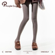 purpleguys奶咖色麻花纹连裤 袜女加厚加绒保暖防勾丝打底裤 袜外穿