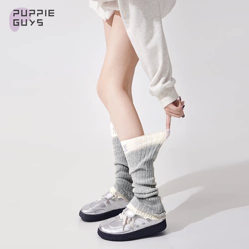 夏日系少女jk银丝蝴蝶结堆堆袜套