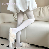 120D天鹅绒丝袜女春秋款 白色高级裸感光腿神器日系灰色打底连裤 袜