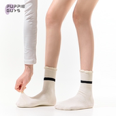 小腿袜配小皮鞋 purpleguys白色少女花边中筒袜子日系复古夏季 薄款