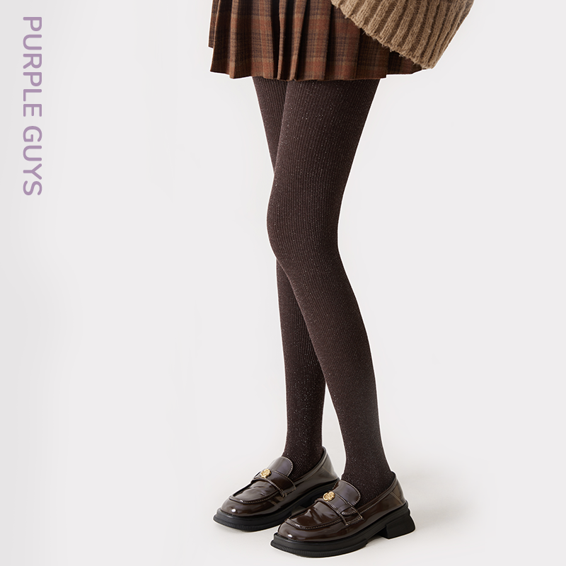 打底袜显瘦不掉档竖条纹连裤袜