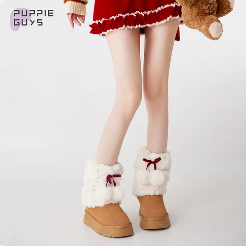 毛毛袜套加厚堆堆毛绒腿套