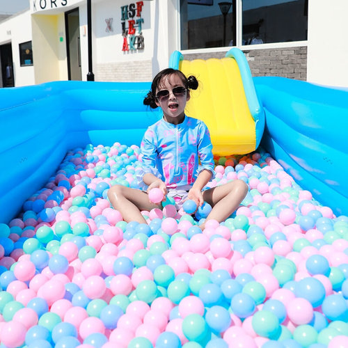游泳池家用充气泳池大型儿童水池家庭室外加厚充气滑滑梯游泳池