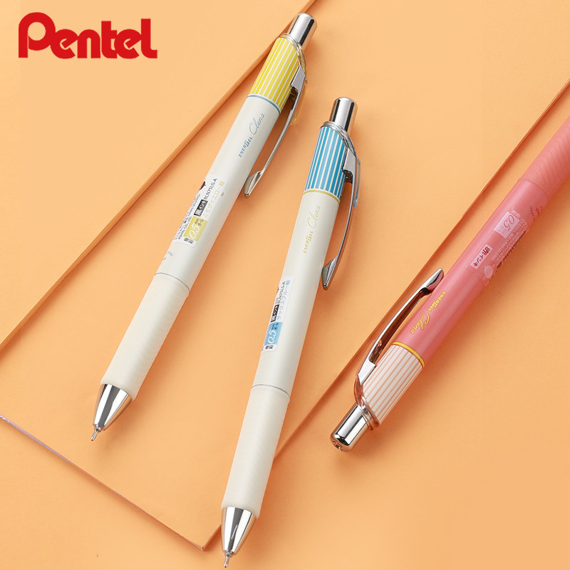 5mm复古色energel针管笔按动彩色笔顺滑墨水