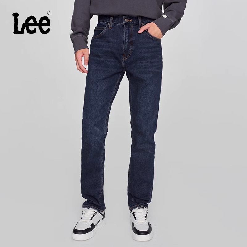 Lee商场同款中腰锥形牛仔裤
