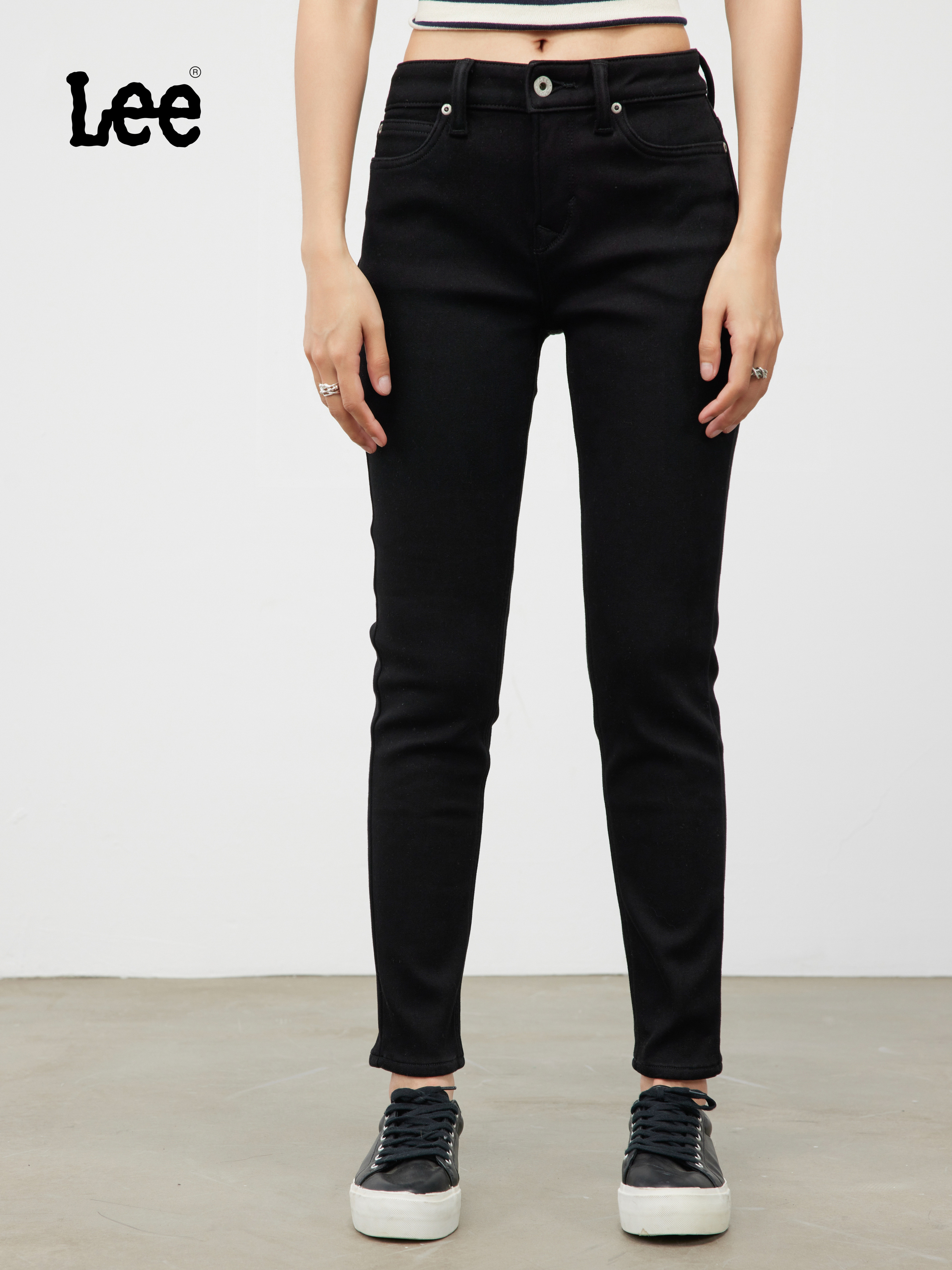 Lee直脚长裤内里加绒中腰