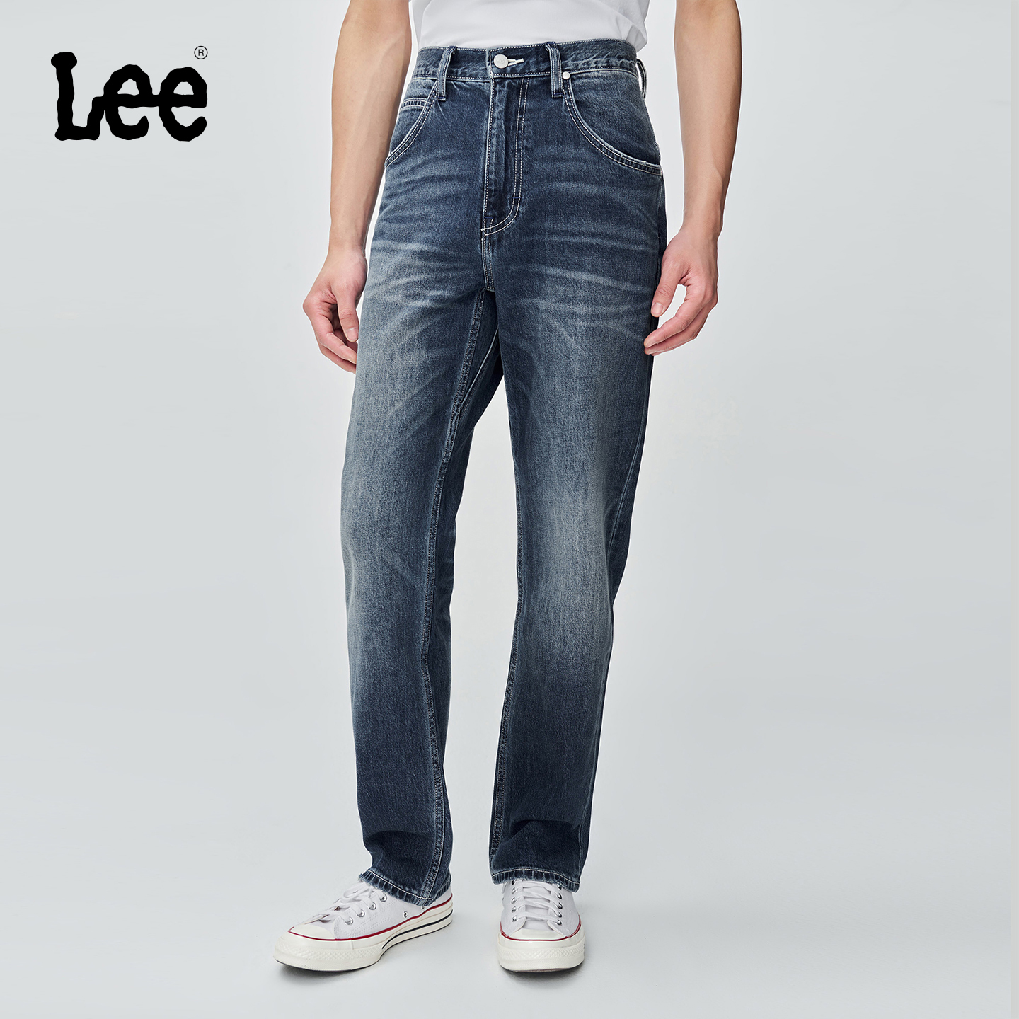 Lee商场同款25春款直筒牛仔裤男