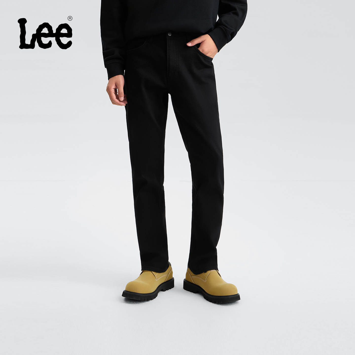 【张凌赫代言】Lee商场同款25秋冬新726标准直筒羊毛男牛仔裤保暖