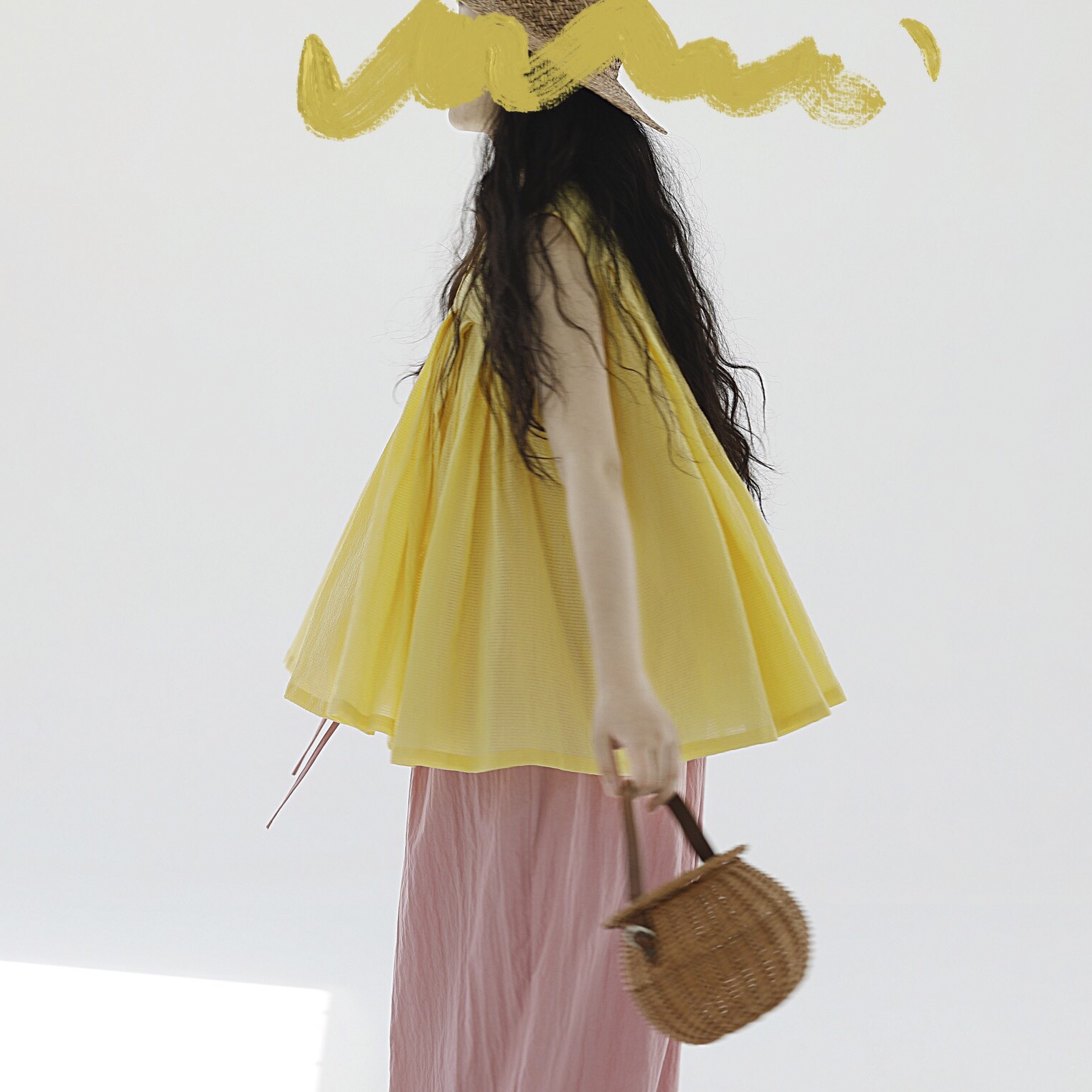 超大摆复述背心文艺背心