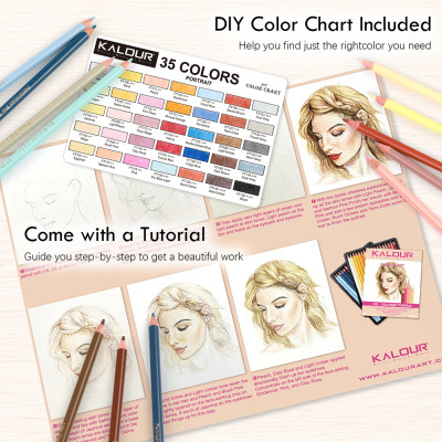 35 color art painting lead set oil-based美术绘画彩铅套装