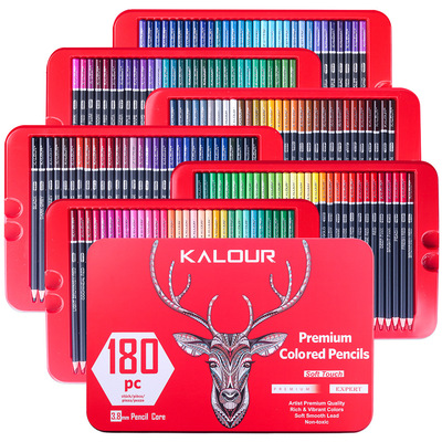 180 color lead set with hand-painted pencils彩铅套装