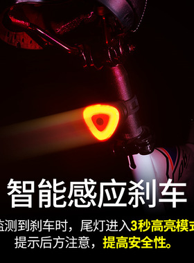 Bicycle intelligent sensing taillight brake warning警示灯