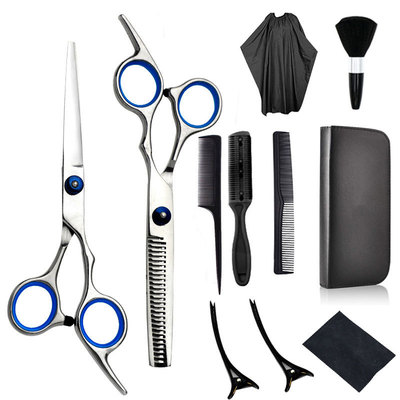 Haircutting scissors 6 inch set 10pcs hairdressing scissors
