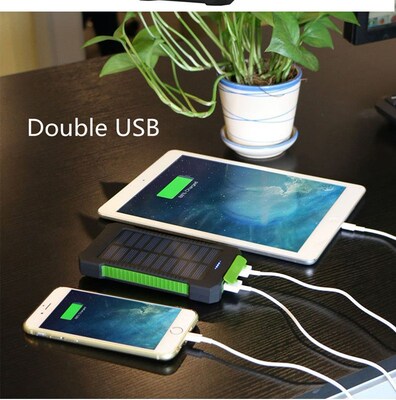 20000mAh Solar Power Bank Portable Phone Fast Charging Exter
