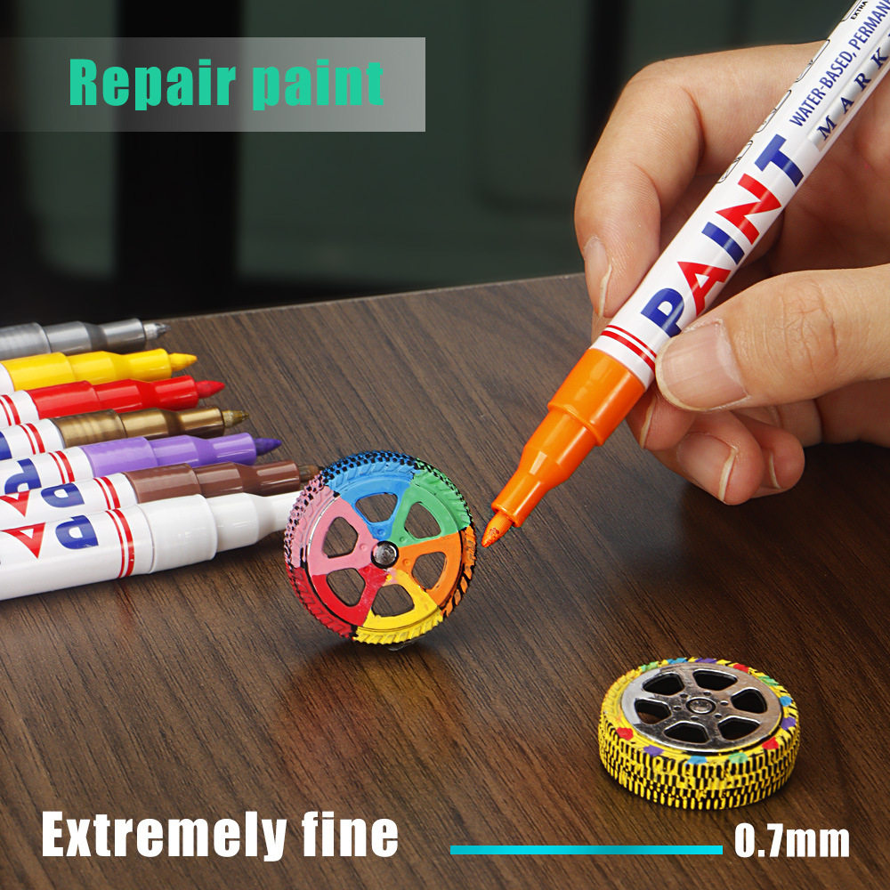 12 color set 0.7 line width paint pen auto repair油漆笔汽修