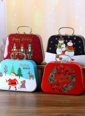 Christmas Iron Handbag Children's Candy Storage Box糖果盒