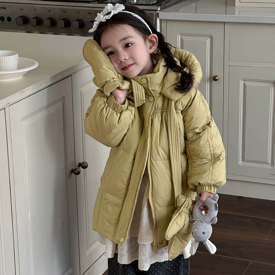 女童白鸭绒加厚保暖羽绒服外套潮
