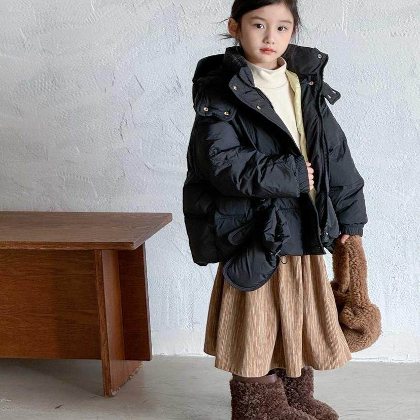 女童羽绒服冬季送手套白鸭绒外套