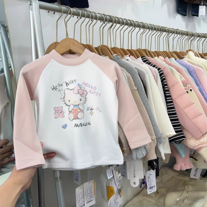 不起球不变形儿童打底衫冬季t恤