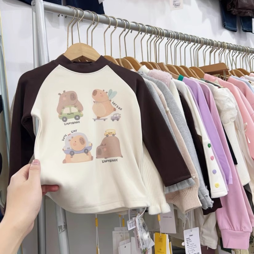 不起球不变形儿童打底衫冬季t恤