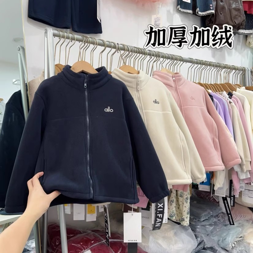 双面绒立领外套冬季儿童校服神器