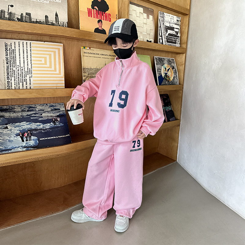 男童秋季套装酷帅儿童秋装2025新款男孩春秋宽松卫衣运动裤两件套