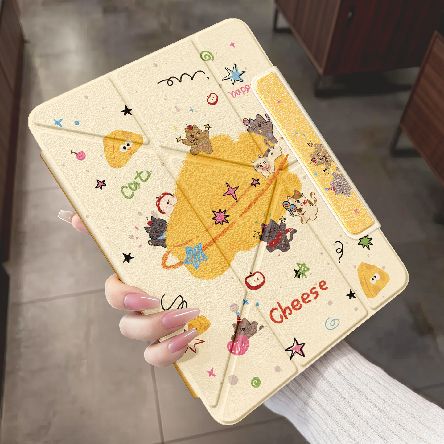 适用ipad保护套y折磁吸搭扣防摔