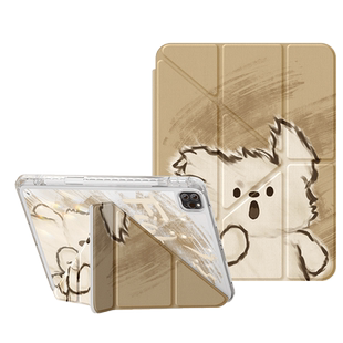 适用ipadair6保护套2024新款ipadpro11平板壳2022带笔槽7第10/9代亚克力air5苹果十九代mini6全包4加油8小狗3