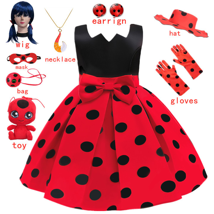 ladybug宴会万圣节六一连衣裙