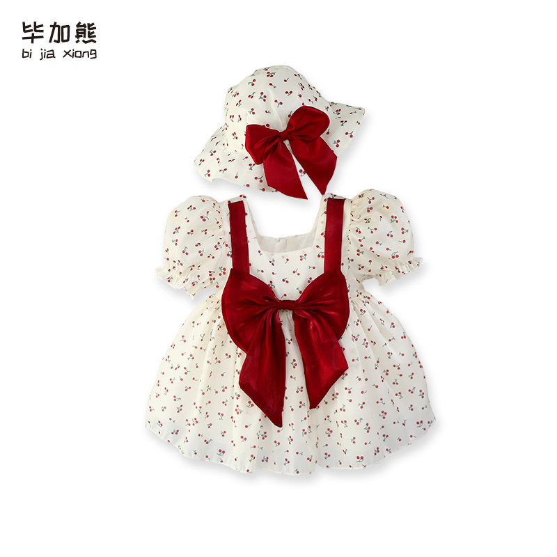 女宝宝连衣裙夏装2023新款儿童装洋气周岁礼服婴儿公主裙女童裙子