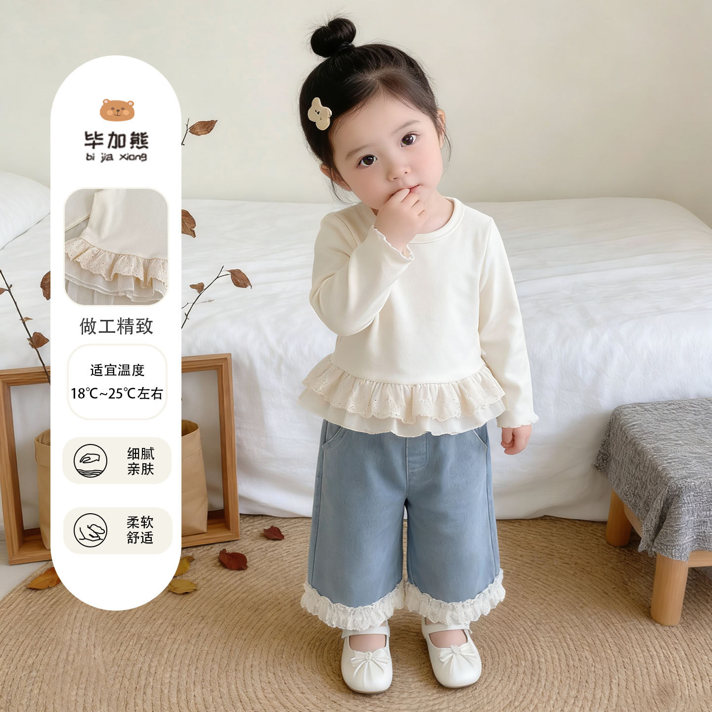 宝宝衣服女童春装春季两件套上衣T牛仔裤外出服儿童装婴幼儿穿搭,童装/婴儿装/亲子装,套装,淘宝优惠券,粉丝福利购,淘宝优惠卷