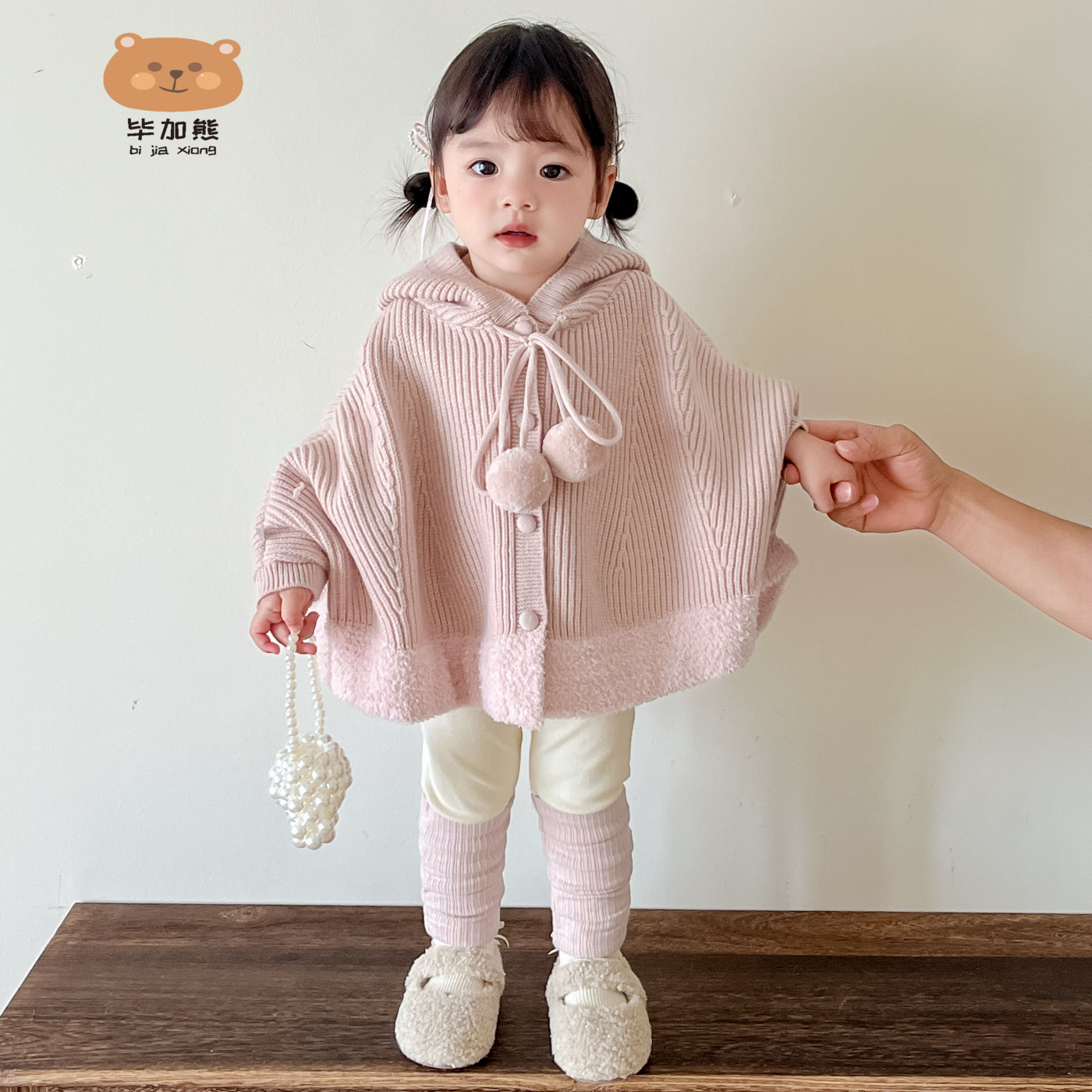 宝宝衣服女童婴秋冬儿披风斗篷