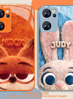 适用狐狸尼克opporeno7手机壳女卡通Reno7pro新款高颜值Rano7se可爱0pp0钢化玻璃por全包防摔pr0挂绳保护套