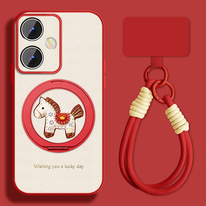 发财小马适用华为荣耀100手机壳女可爱荣耀100pro新款挂绳honor100支架por小羊皮保护套全包防摔磁吸外壳,3C数码配件,手机保护套/壳,淘宝优惠券,粉丝福利购,淘宝优惠卷