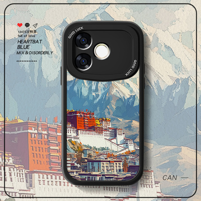 适用布达拉宫OPPOA6sPro手机壳A6sPor小羊皮国风保护套PMT110新款0pp0全包防摔OPPOPMT男女艺术新品外壳