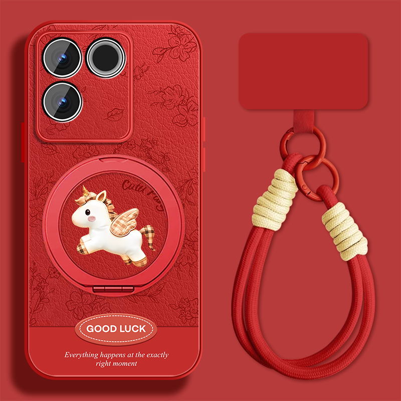 好运小马适用vivos17手机壳女可爱s17pro新款挂绳S17e新年pr0小羊皮vivi保护套viv0全包por防摔磁吸外壳,3C数码配件,手机保护套/壳,淘宝优惠券,粉丝福利购,淘宝优惠卷