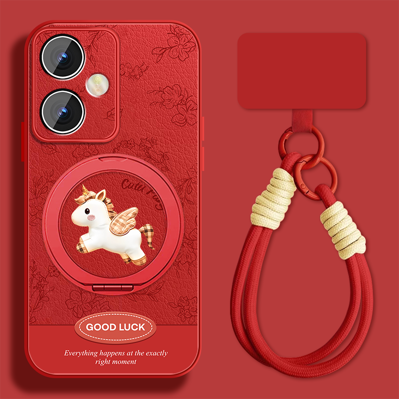 好运小马适用华为荣耀100手机壳女可爱荣耀100pro新款挂绳honor100新年por小羊皮保护套全包防摔磁吸外壳,3C数码配件,手机保护套/壳,淘宝优惠券,粉丝福利购,淘宝优惠卷