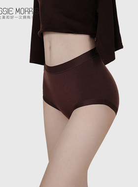 CMS颗里保暖无尺码内裤女本命年红色中高腰7A抗菌包臀三角内裤3条