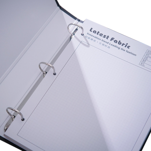 a4黑色布面硬壳面料样品册布料色卡样板册现货2孔3孔活页文件夹纺织样册本活页夹收纳册色卡样本册