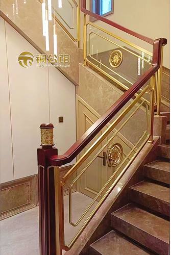 厂家直销别墅高端楼梯扶手欧式护栏室实木室内豪华楼梯栏杆定制