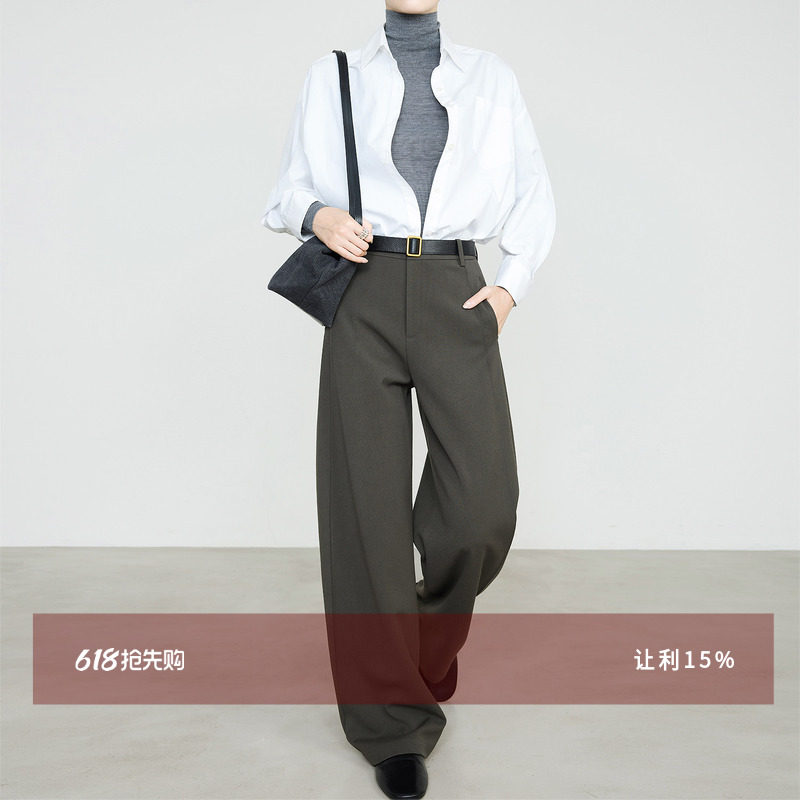 夏莫卡高智大女主风西装阔腿裤