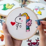 Трехмерный набор материалов для начинающих, «сделай сам», единорог, с вышивкой, креативный подарок