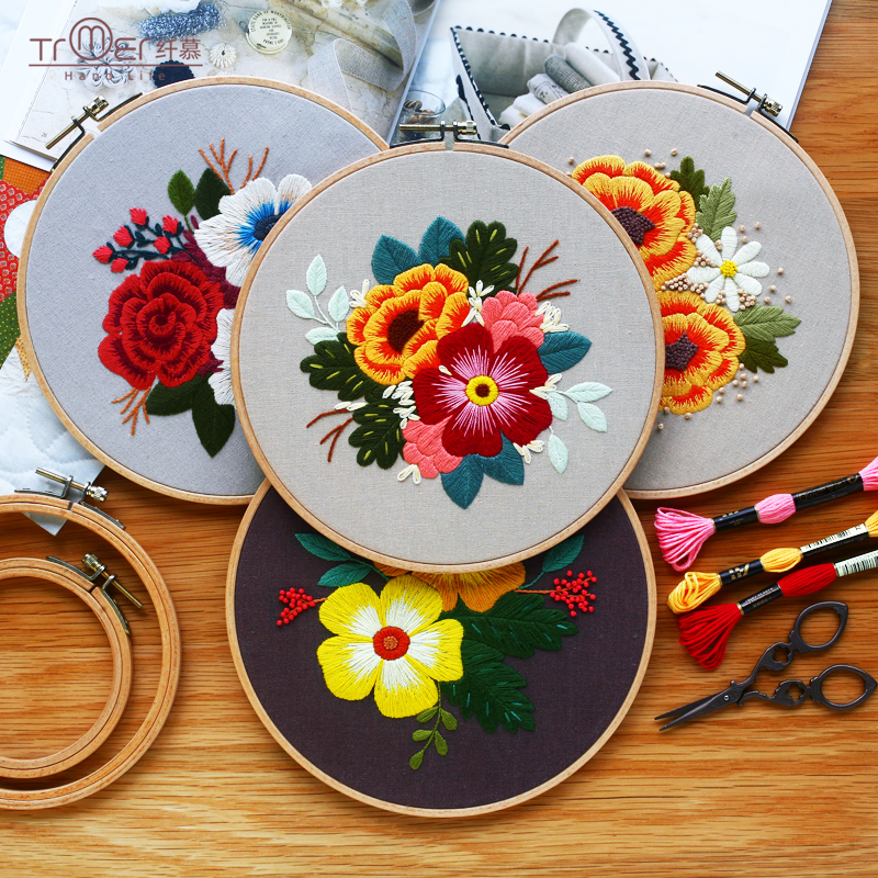 刺绣diy材料包初学孕妇手工自绣