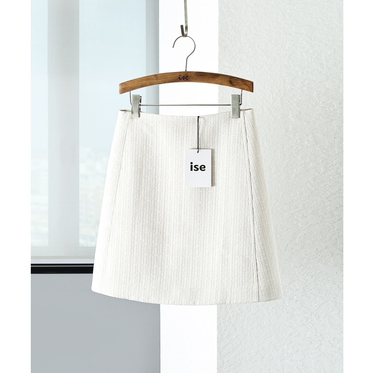 ise小香风A字型包臀半身裙