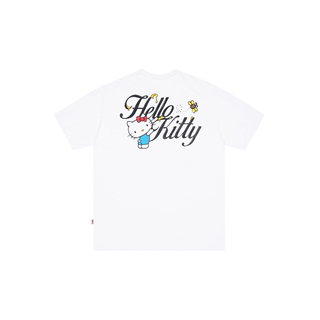 WHOOSIS X HELLO KITTY联名系列趣味Logo圆领短袖T恤男女同款情侣