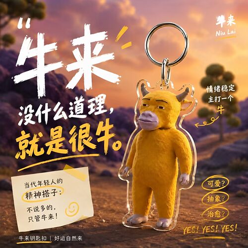 电影牛来周边亚克力钥匙扣搞笑卡通学生书包挂件开学送朋友小礼物