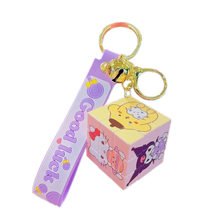 kt猫迷你小魔方钥匙扣益智解压公仔卡通创意男女学生挂件书包挂饰