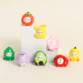 蚂蚁庄园小鸡公仔夏日清凉系列水果萌粒树脂摆件客厅桌面可爱卡通