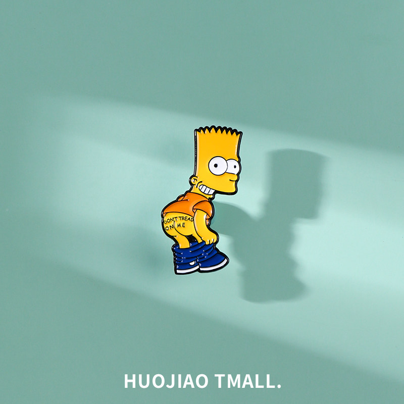 辛普森一家胸针可爱日系卡通学生书包别针装饰创意情侣徽章男女