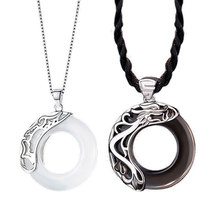 日月星辰项链男女闺蜜情侣一对定情生日礼物纪念爱情平安扣吊坠